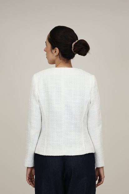 Straight-Cut Crepe Blazer| M47 Modas Benidorm