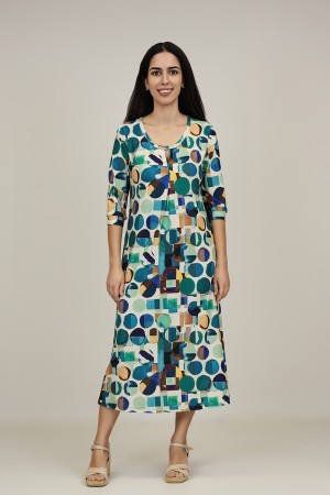 Vestido Midi Estampado| Vestido Boho|  M47 Modas Benidorm