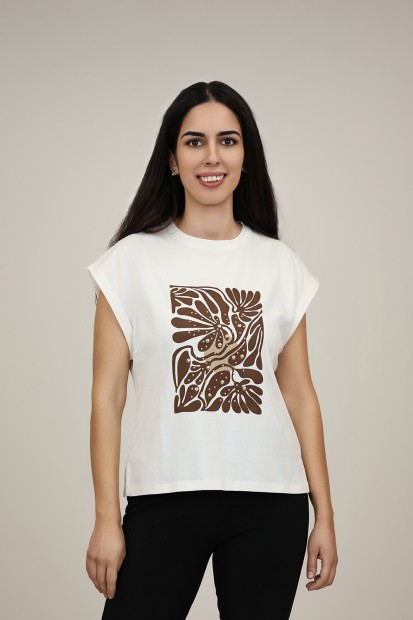 Camisetas de Mujer | Camiseta Lentejuelas M47 Modas Benidorm