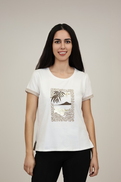 Camisetas de Mujer | Camiseta Lentejuelas M47 Modas Benidorm