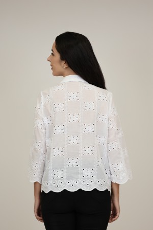 Camisa Blanca| Camisa Perforados| M47 Modas Benidorm