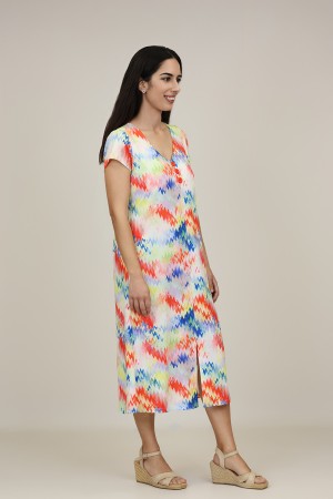 Vestido Maxi Estampado| Vestido Punto|  M47 Modas Benidorm