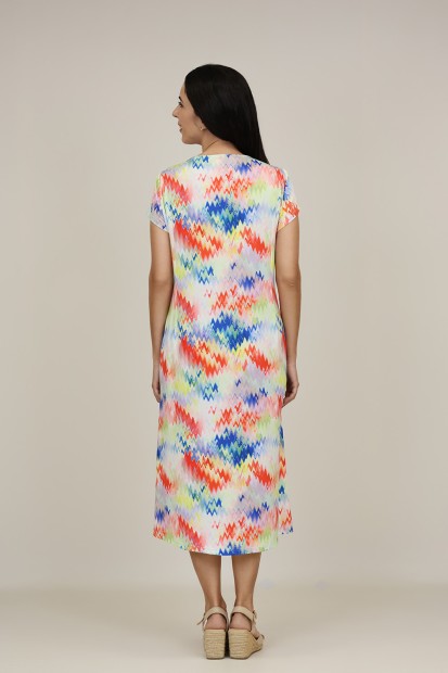 Vestido Maxi Estampado| Vestido Punto|  M47 Modas Benidorm