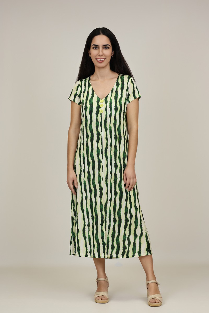 Vestido Maxi Estampado| Vestido Punto|  M47 Modas Benidorm