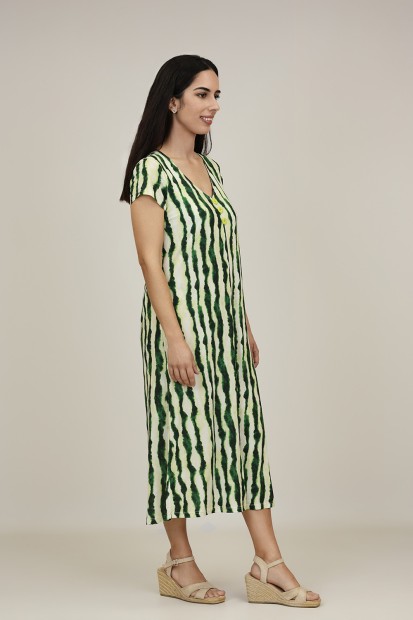 Vestido Maxi Estampado| Vestido Punto|  M47 Modas Benidorm