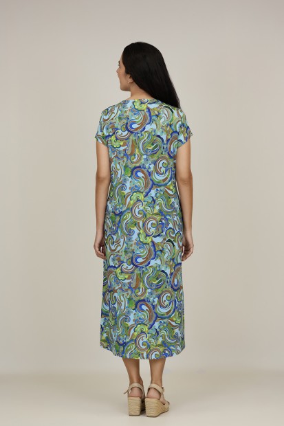 Vestido Maxi Estampado| Vestido Punto|  M47 Modas Benidorm