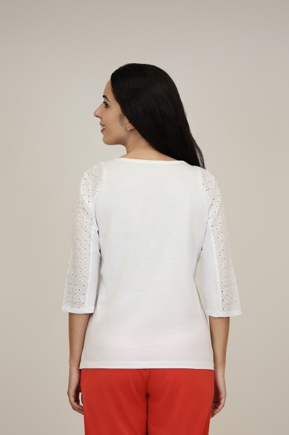 Camiseta Crochet | Camiseta Romantica | M47 Modas Benidorm