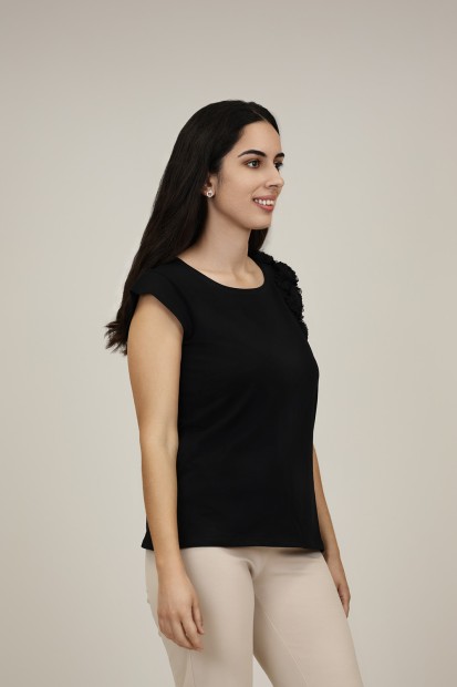 Cotton an organza T- shirt| M47 Modas Benidorm