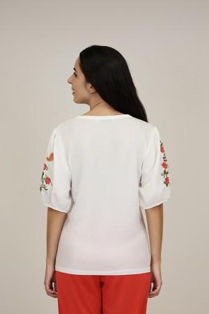 Cotton an organza T- shirt| M47 Modas Benidorm