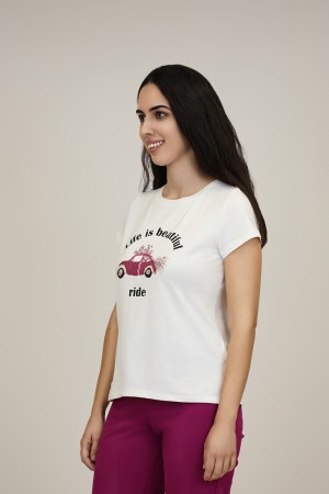 Camisetas de Mujer | Camiseta Lentejuelas M47 Modas Benidorm