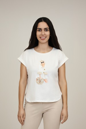 Camisetas de Mujer | Camiseta Lentejuelas M47 Modas Benidorm