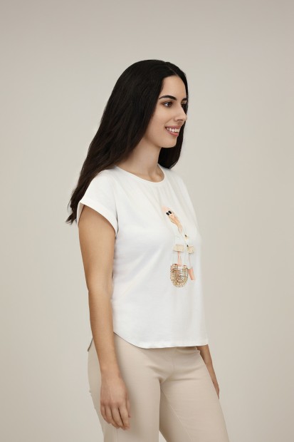 Camisetas de Mujer | Camiseta Lentejuelas M47 Modas Benidorm