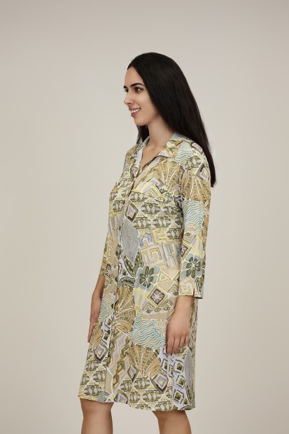 Vestido Camisero Corto| Vestido Estampado| M47 modas Benidorm