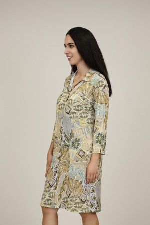 Vestido Camisero Corto| Vestido Estampado| M47 modas Benidorm