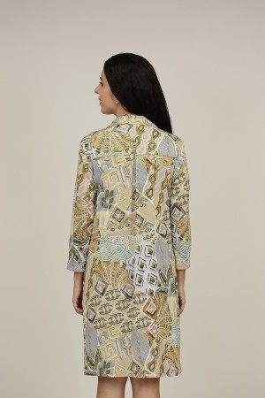 Knit Shirt Paisley Print Dress| M47 Modas Benidorm