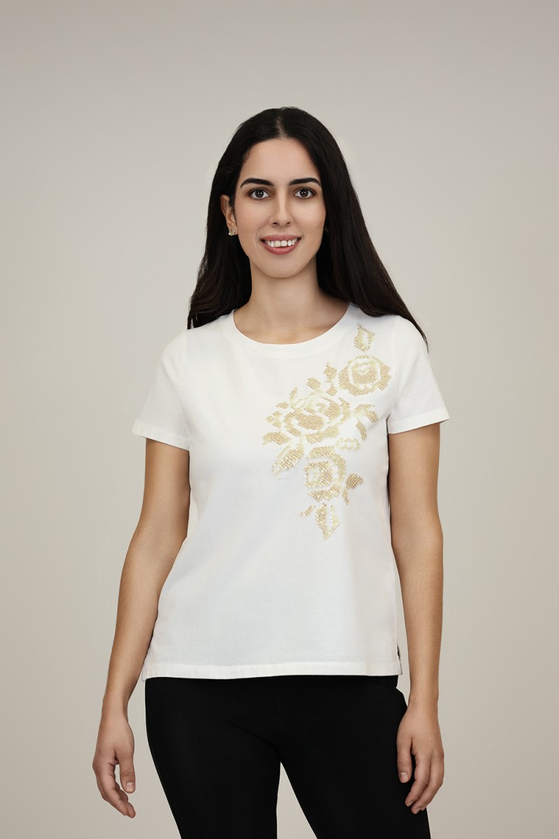 Camisetas de Mujer | Camiseta Lentejuelas M47 Modas Benidorm