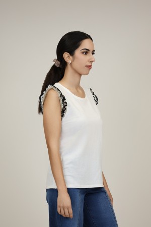 Camiseta Viscosa Eco| Camiseta Blanca| M47 Modas Benidorm