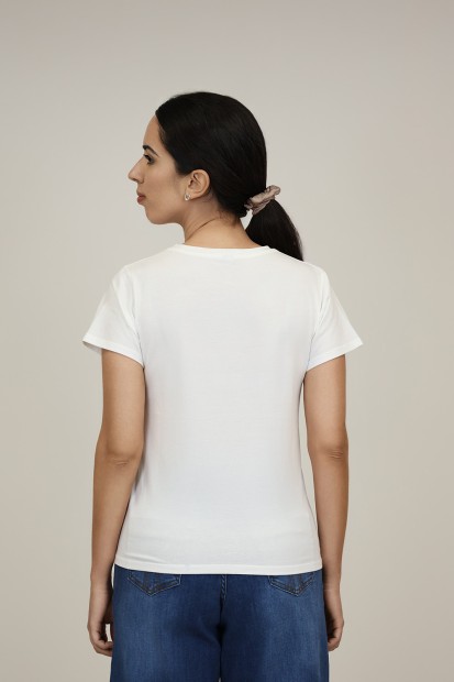 Camiseta Viscosa Eco| Camiseta Blanca| M47 Modas Benidorm