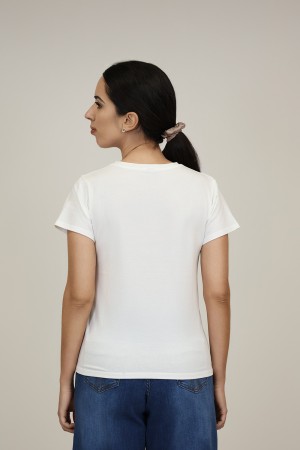 Cotton an organza T- shirt| M47 Modas Benidorm
