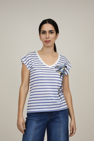 Cotton an organza T- shirt| M47 Modas Benidorm