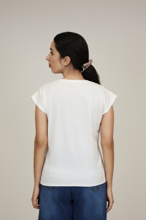 Camiseta Viscosa Eco| Camiseta Blanca| M47 Modas Benidorm