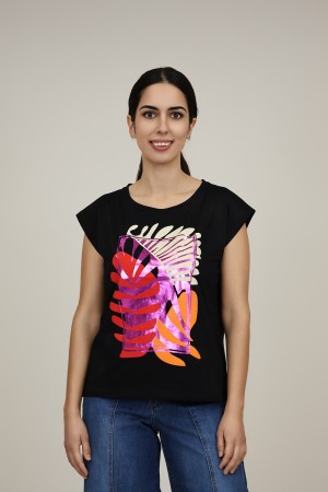 Cotton an organza T- shirt| M47 Modas Benidorm