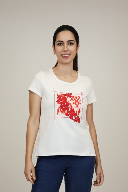 Camisetas de Mujer | Camiseta Lentejuelas M47 Modas Benidorm