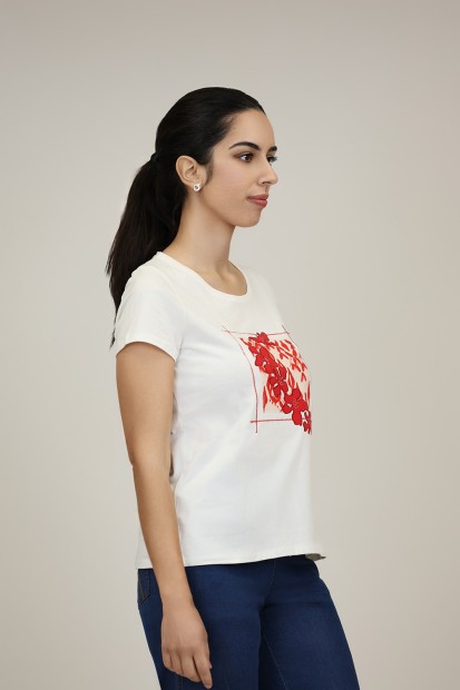 Camisetas de Mujer | Camiseta Lentejuelas M47 Modas Benidorm