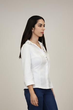 Camisa de Mujer| Camisa Blanca| M47 Modas Benidorm