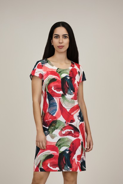 Midi Dress Flared Cut Seventies Print| M47 Modas Benidorm