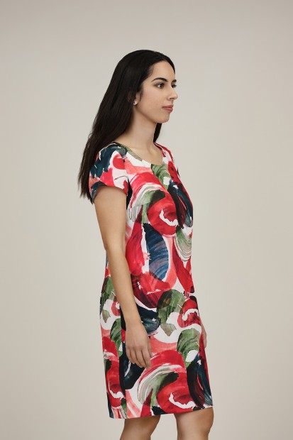 Midi Dress Flared Cut Seventies Print| M47 Modas Benidorm