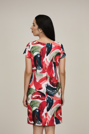 Midi Dress Flared Cut Seventies Print| M47 Modas Benidorm