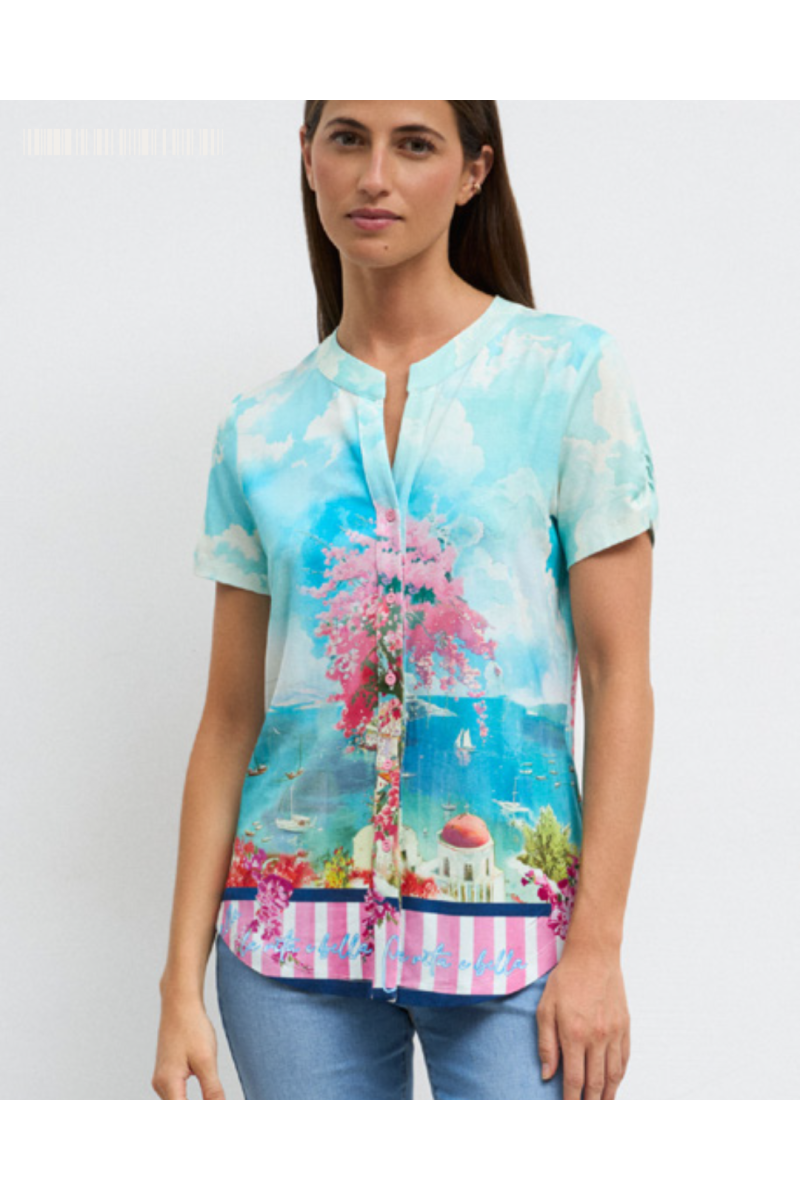Camisa de Mujer| Camisa Viscosa Eco Estampada| M47 Modas Benidorm