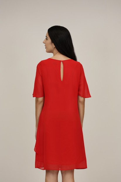 Vestido Midi  Invitada| Vestido Rojo| M47 Modas Benidorm