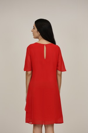 Vestido Midi  Invitada| Vestido Rojo| M47 Modas Benidorm