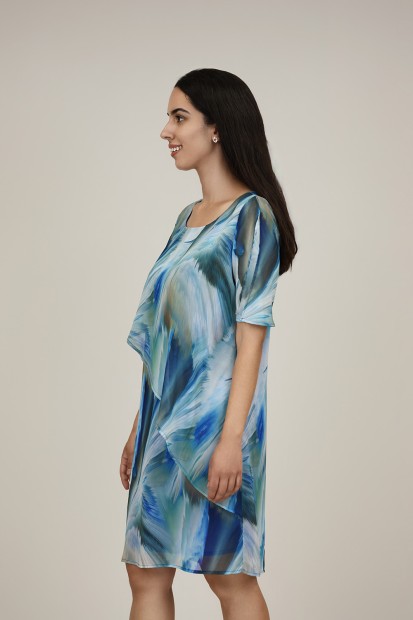 Midi Straight Floral  Print| M47 Modas Benidorm