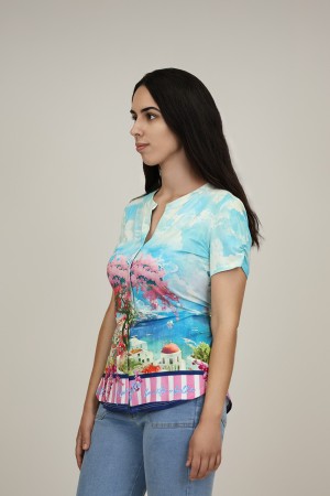 Flowing Printed Blouse| M47 Modas Benidorm