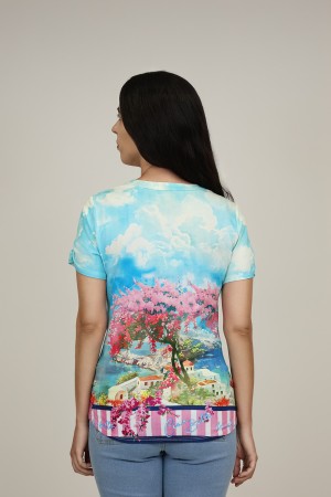Flowing Printed Blouse| M47 Modas Benidorm