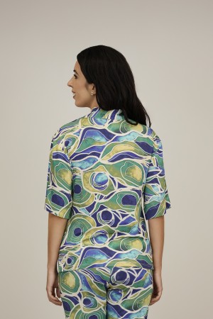 Camisa Estampada de Mujer | Camisa cremallera | M47 Modas Benidorm