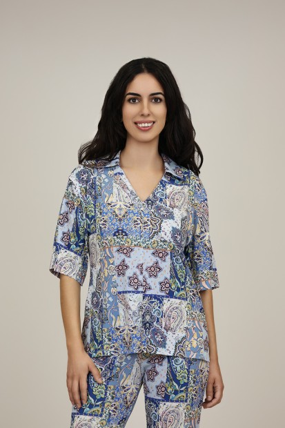 Camisa Estampada de Mujer| Camisa cremallera| M47 Modas Benidorm