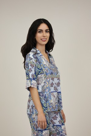 Camisa Estampada de Mujer| Camisa cremallera| M47 Modas Benidorm