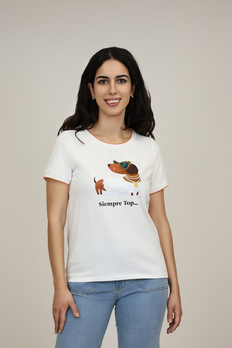 Camiseta Casual de Mujer| Camiseta Algodón ECO| M47 Modas Benidorm