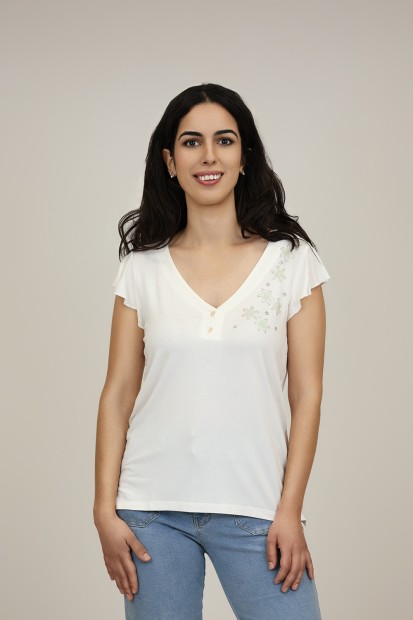 Camisetas de Mujer | Camiseta Lentejuelas M47 Modas Benidorm