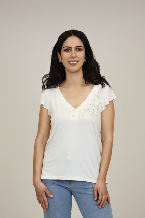 Camisetas de Mujer | Camiseta Lentejuelas M47 Modas Benidorm