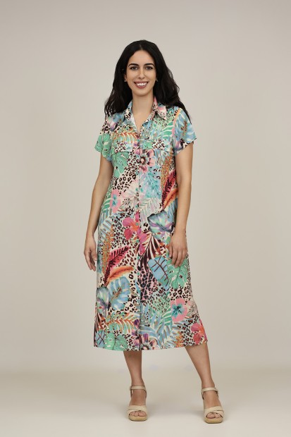 Vestido Midi Estampado| Vestido Boho|  M47 Modas Benidorm