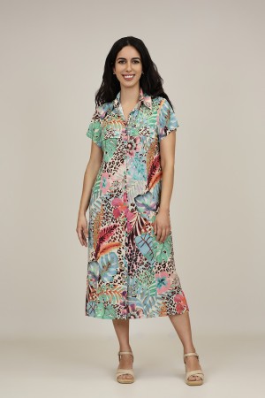 Vestido Midi Estampado| Vestido Boho|  M47 Modas Benidorm