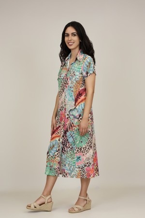 Vestido Midi Estampado| Vestido Boho|  M47 Modas Benidorm