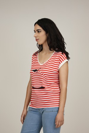 Camiseta Basica de Mujer| Camiseta Algodon Organico| M47 Modas Benidorm