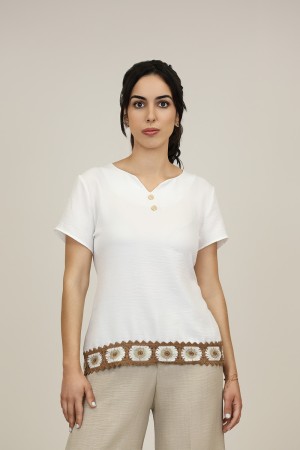 Sleevless Printed Multicolored Blouse| M47 Modas Benidorm