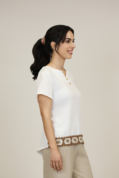 Sleevless Printed Multicolored Blouse| M47 Modas Benidorm